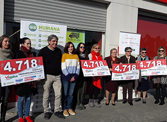 Humana y Vegalsa-Eroski donan 18.872 € a cuatro entidades sociales gallegas -img1