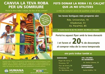 The 'Exchange your clothes for a smile' (‘Cambia tu ropa por una sonrisa-Canvia la teva roba per un somriure’) campaig-img1